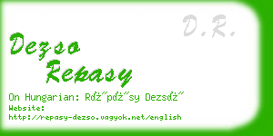 dezso repasy business card